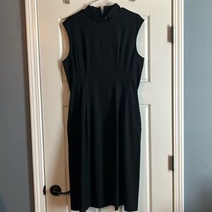 Banana Republic black mock neck ponte dress. Large.